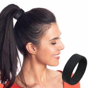 COPY - COPY - (1) ONE PONY-O Hair Tie Band Clip NEW! Bla…